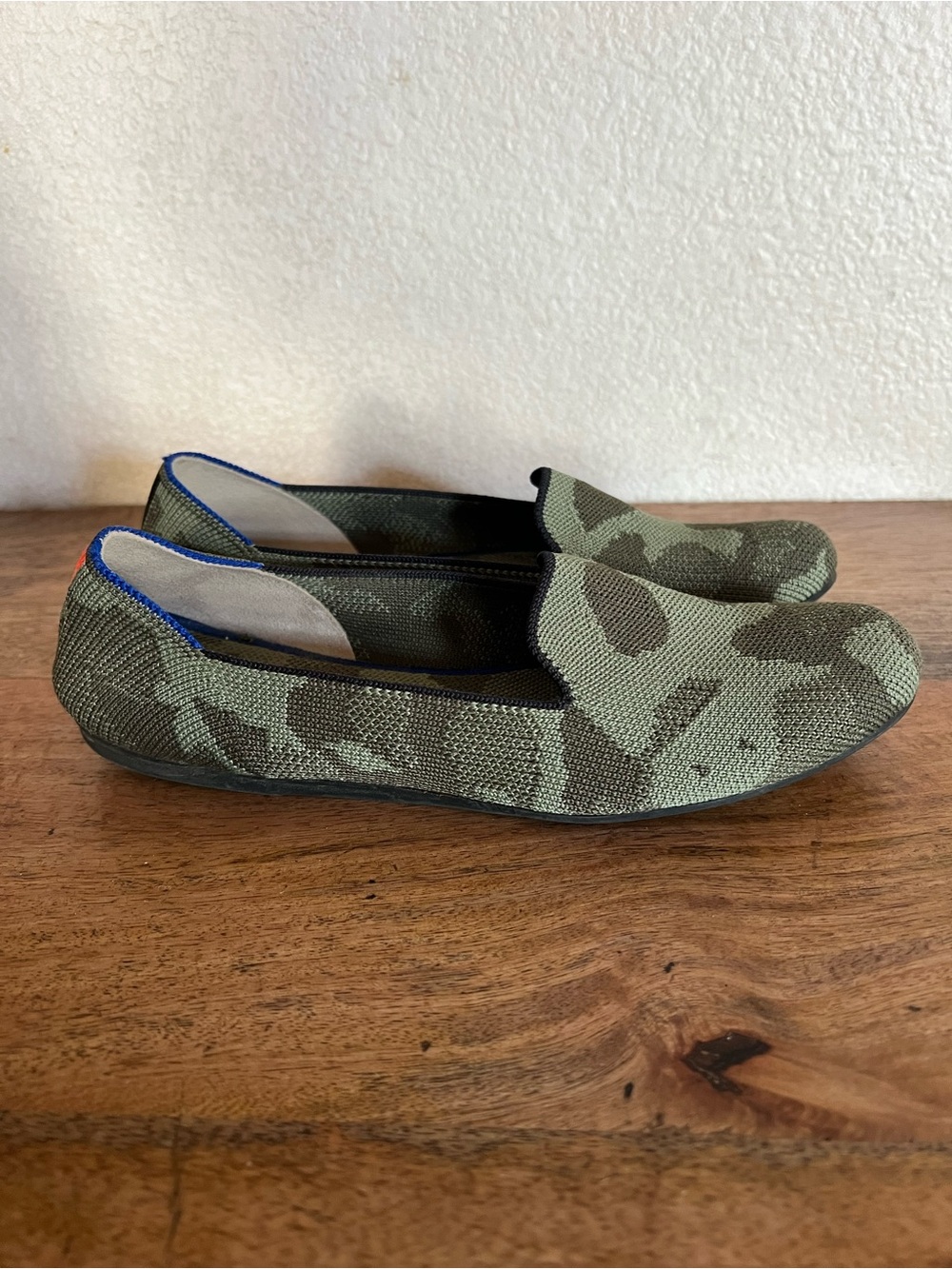 Rothy’s Mink Camo Olive Loafer Flat Size 7